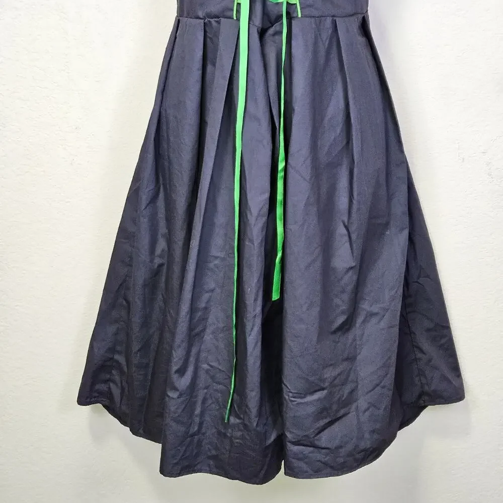 Scarlet Darkness Dirndl Dress XL Costume Bavarian Oktoberfest German Black Green - Picture 7 of 16